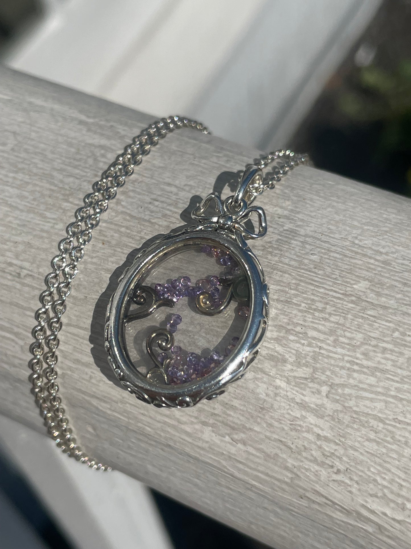 Retired Pandora Locket of Dazzle Necklace 397716ACZMX-70 Adjustable Chain Included