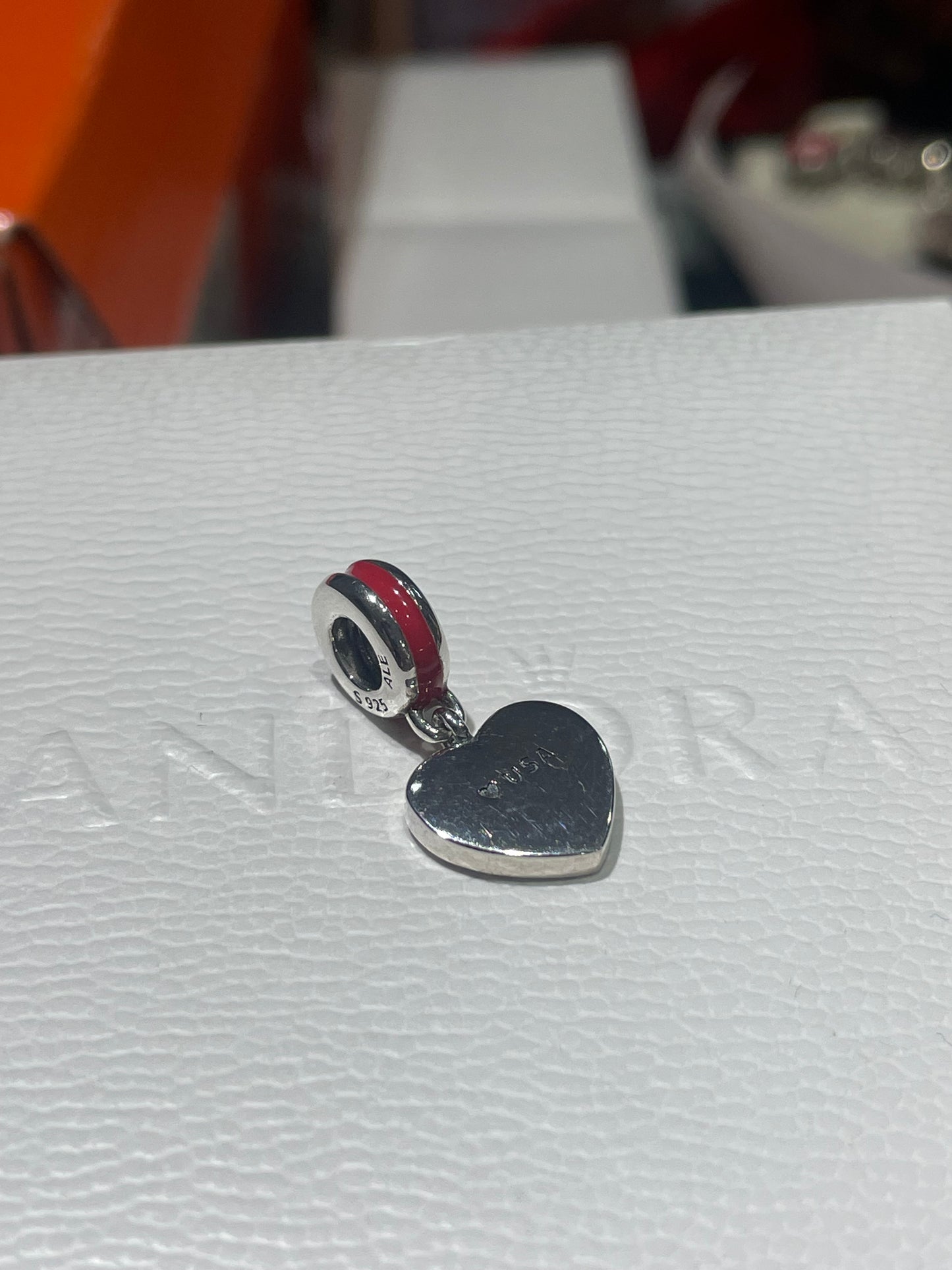Pandora United States Heart Flag Charm