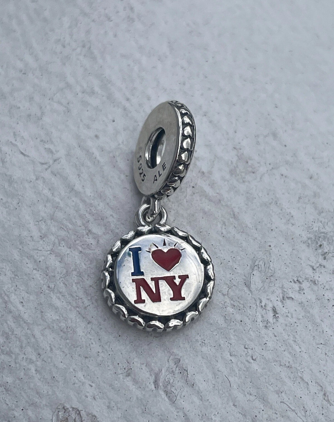 PANDORA New York City NYC I Love NY Dangle Liberty Charm