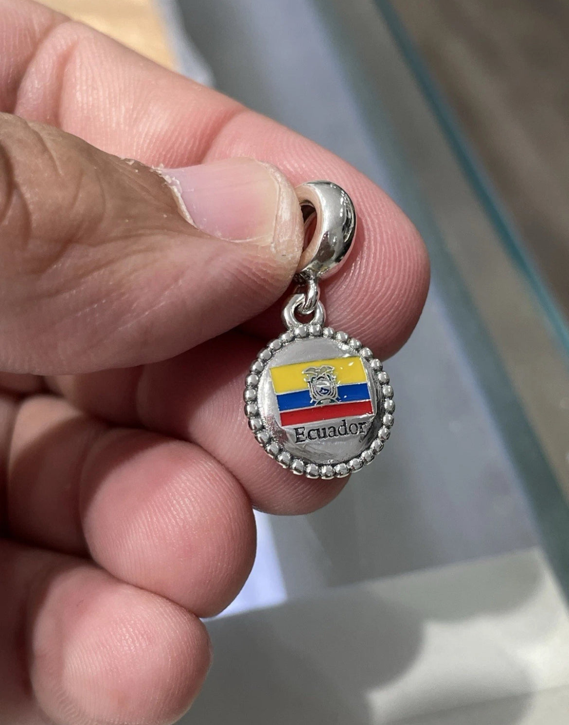 Pandora Ecuador Country Flag Exclusive Travel Dangle Charm