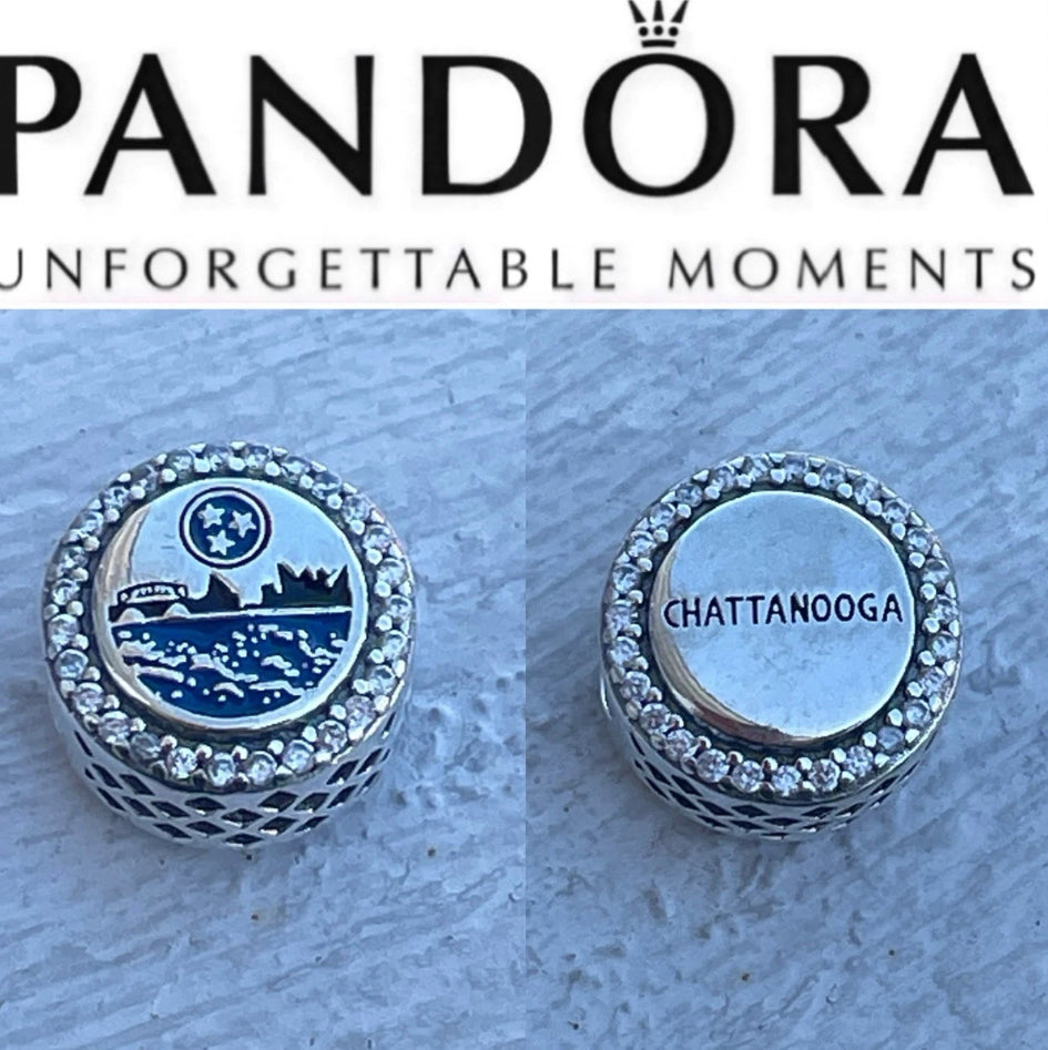 Pandora Chattanooga Tennessee City Exclusive Round Signet State Travel Charm