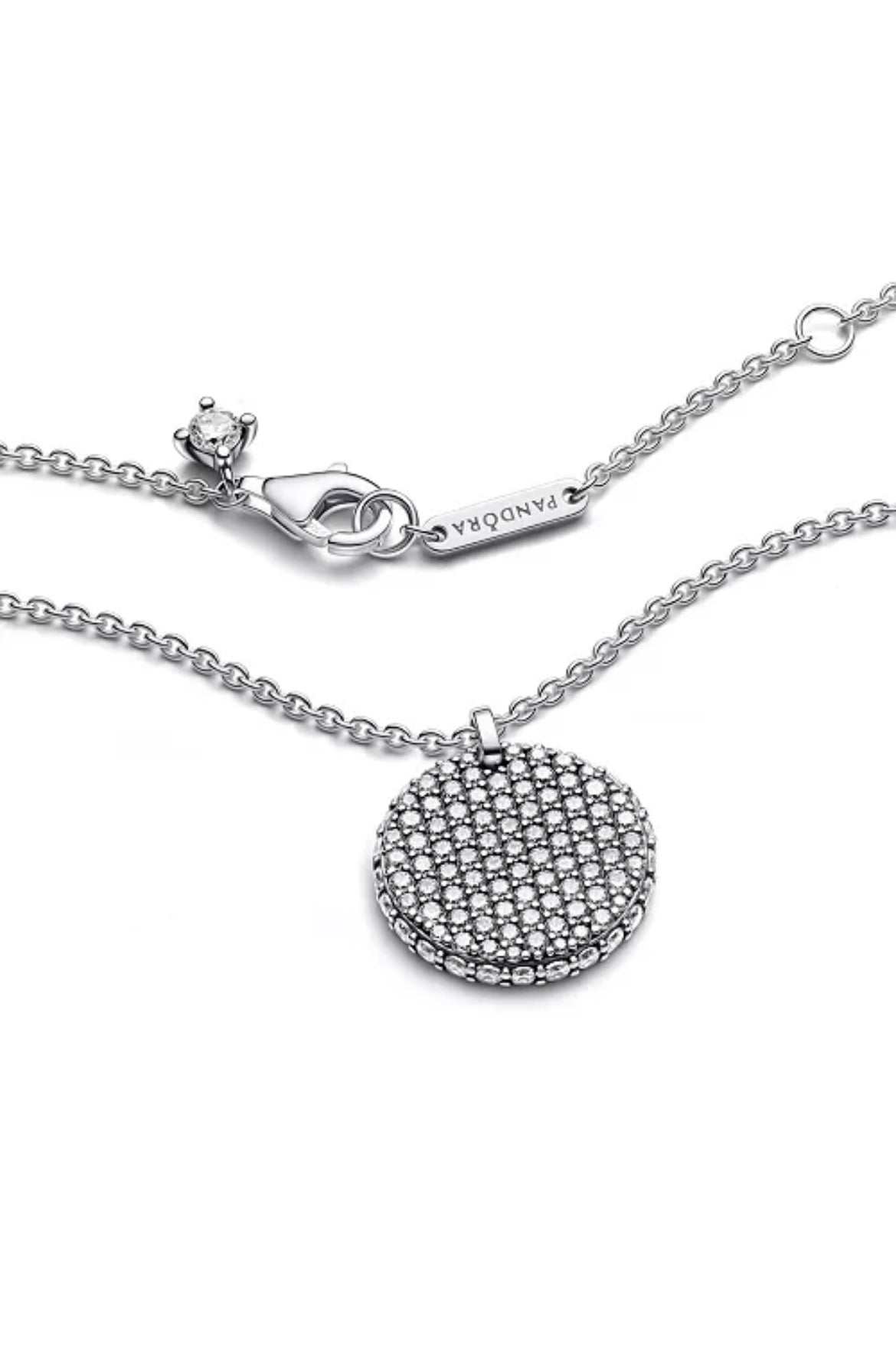 Pandora Timeless Pavé Round Pendant Necklace 392632C01-45