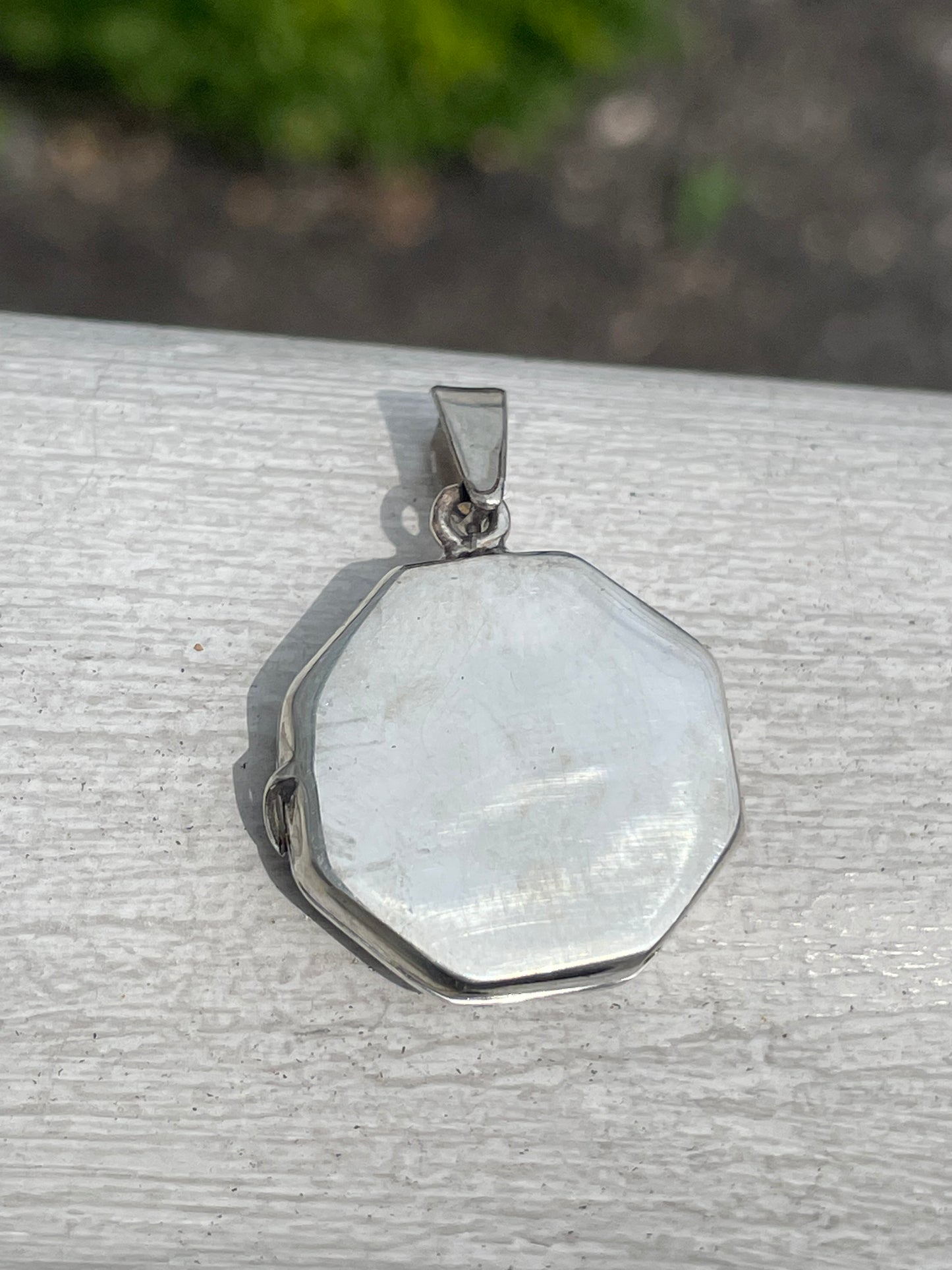 Designer FAS 925 Sterling Silver 2tone Octagon Mandala Locket Pendant