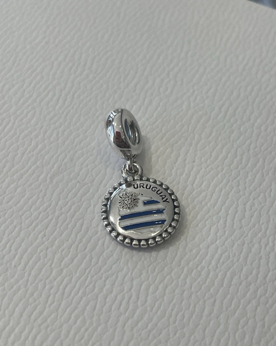 Pandora Uruguay Country Map Flag Exclusive Travel Dangle Charm