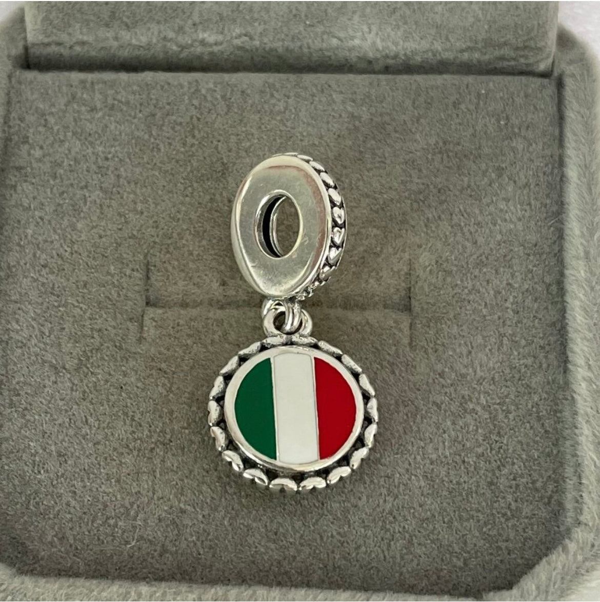 Pandora Country of Italy Exclusive Flag Dangle Charm