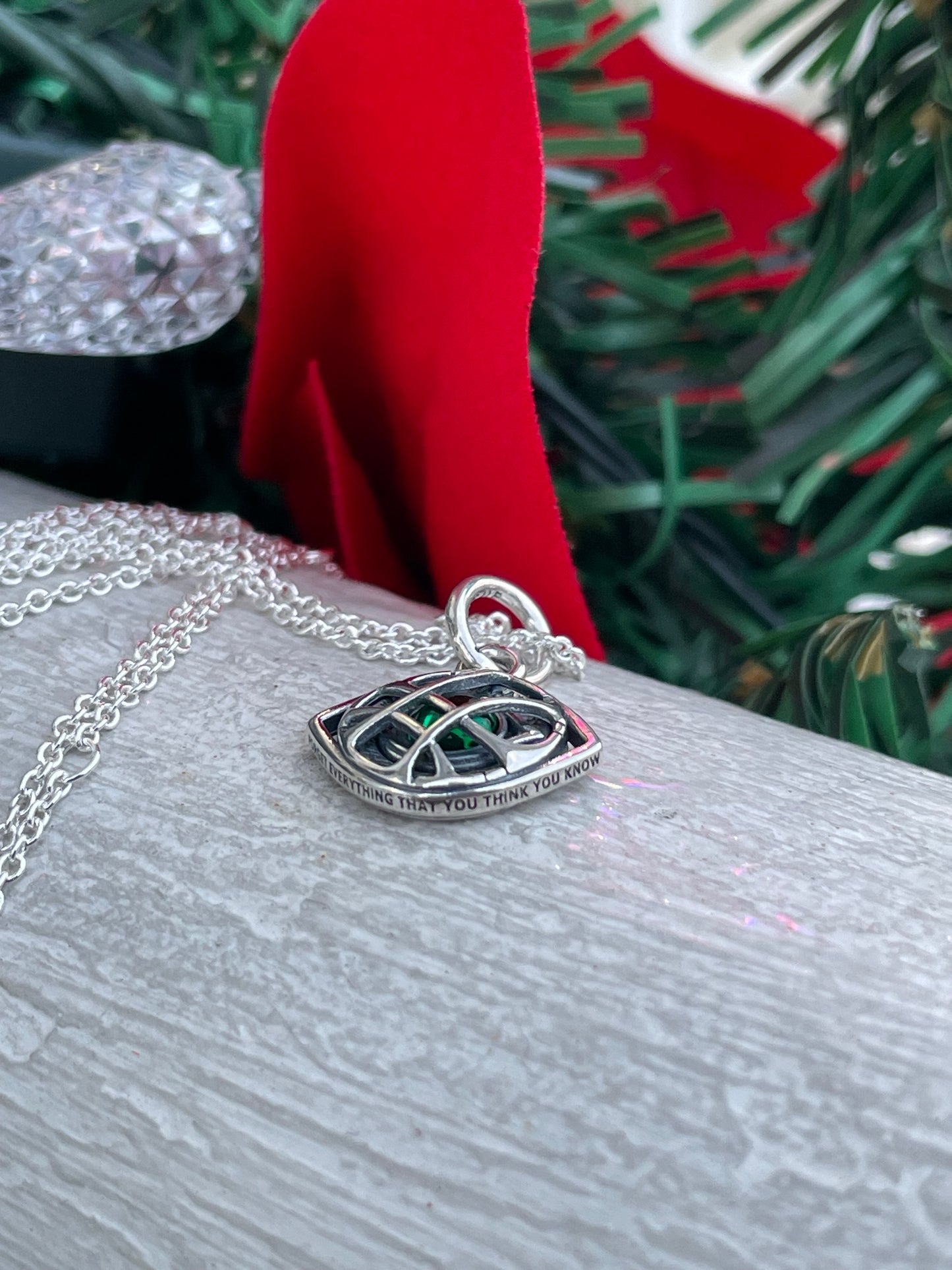 Pandora Marvel Dr Strange Silver Eye of Agamotto Necklace