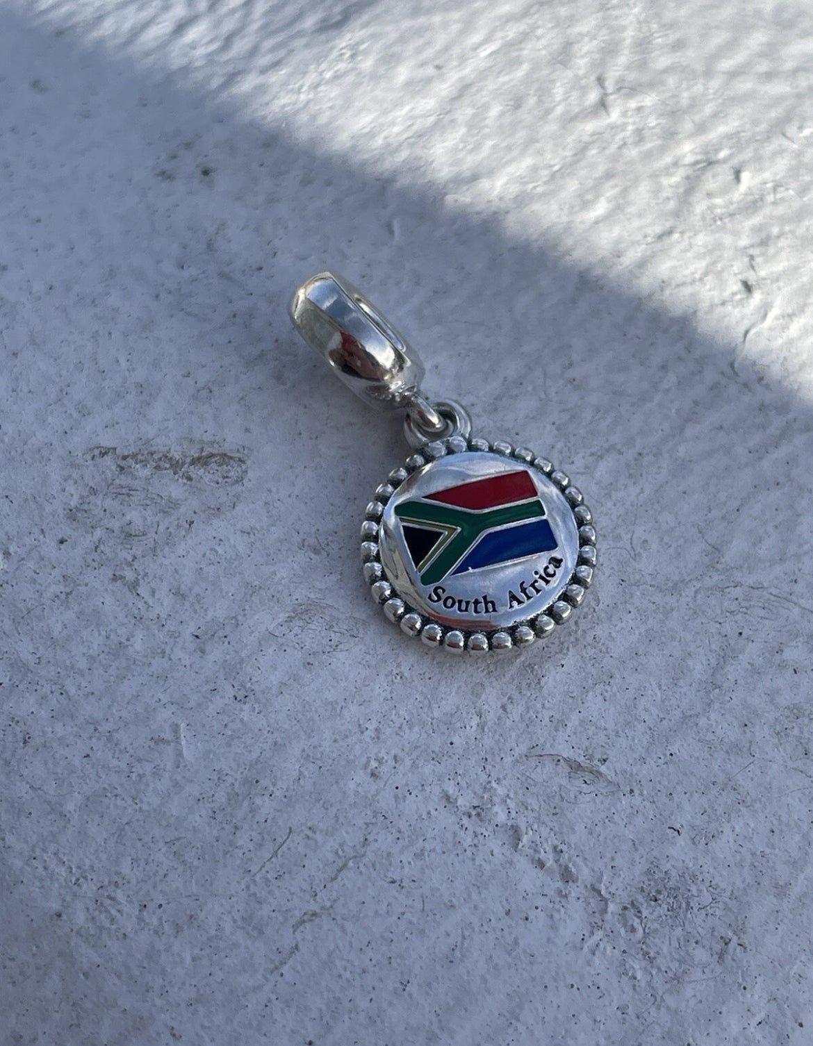 Rare Pandora South Africa Country Exclusive Flag Dangle Charm