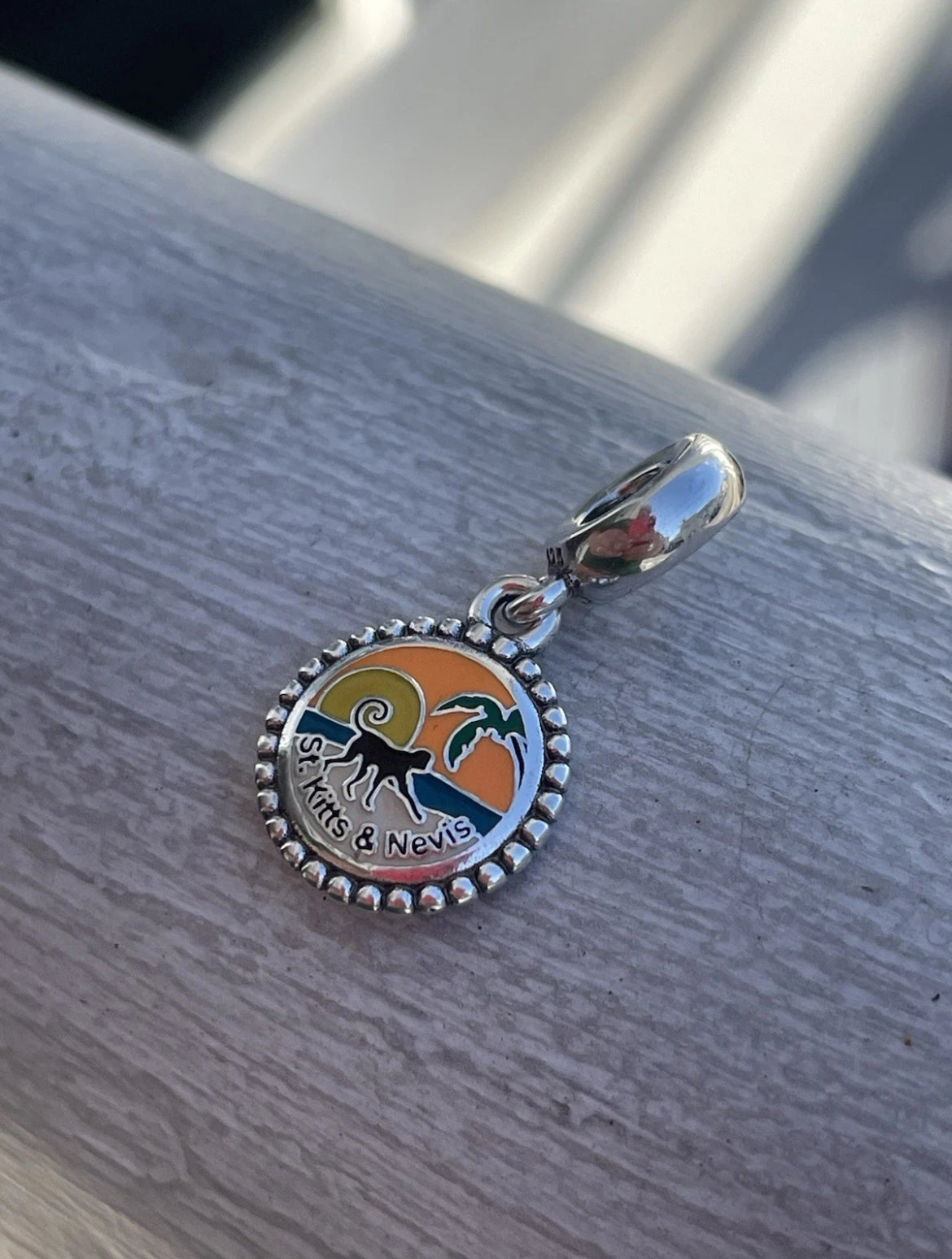 Pandora St. Kitts & Nevis Island Country Exclusive Travel Vacation Dangle Charm