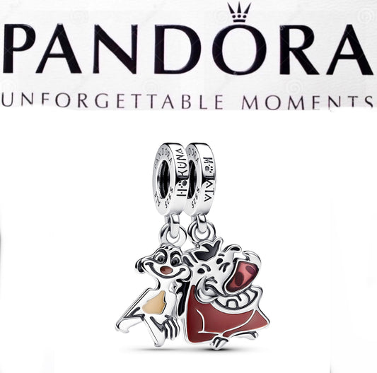 Pandora Disney Lion King Timon & Pumbaa Splittable Dangle Charm 793357C01