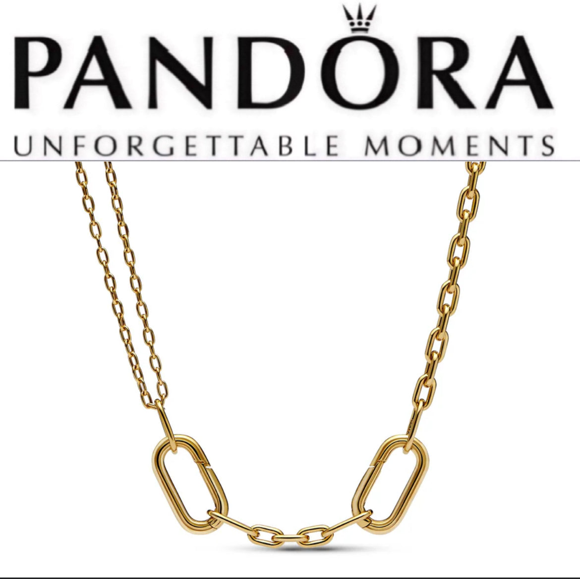 Pandora ME Shine Double Link Chain Necklace 362303C00-45