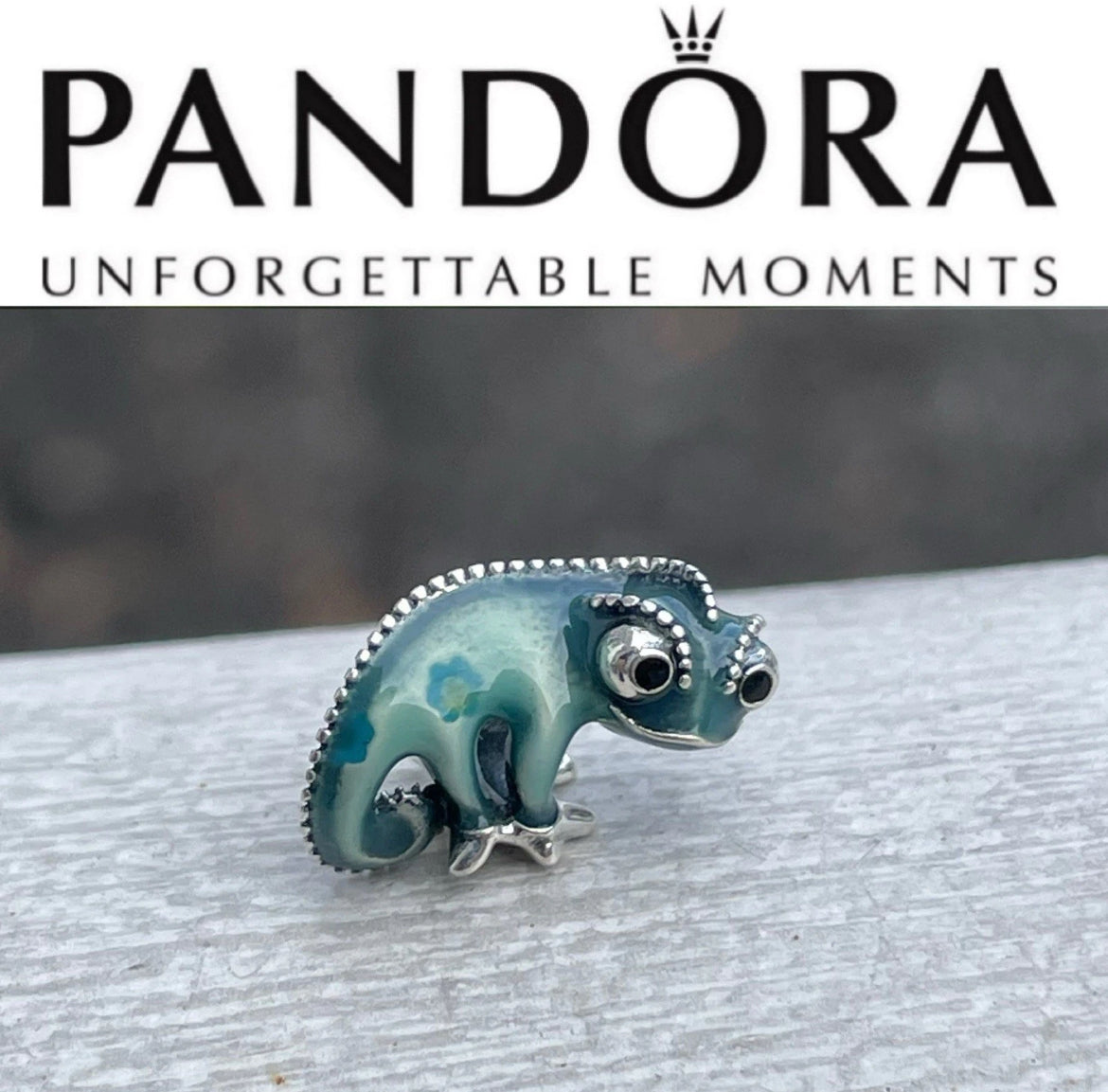 Pandora Disney Rapunzel Pascal Chameleon Charm