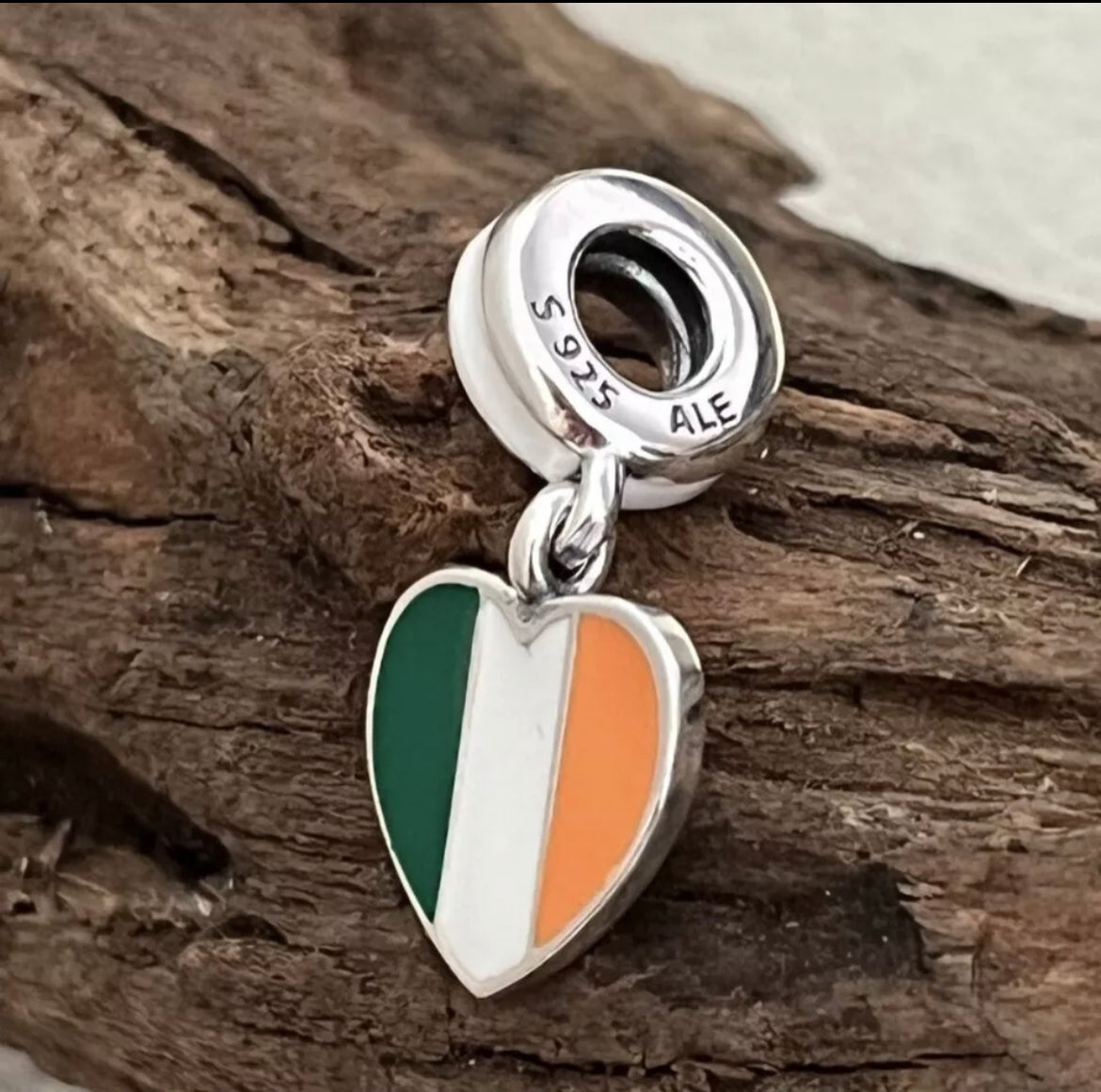 Pandora Ireland Exclusive Flag Heart Dangle Charm