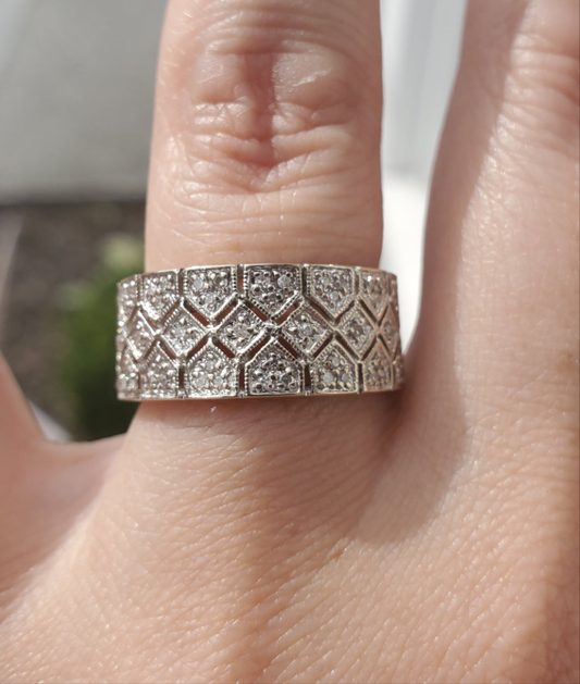 14k White Gold .55ct Diamond Band Ring