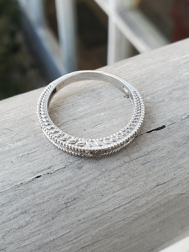 925 Sterling Silver Diamond Band Ring