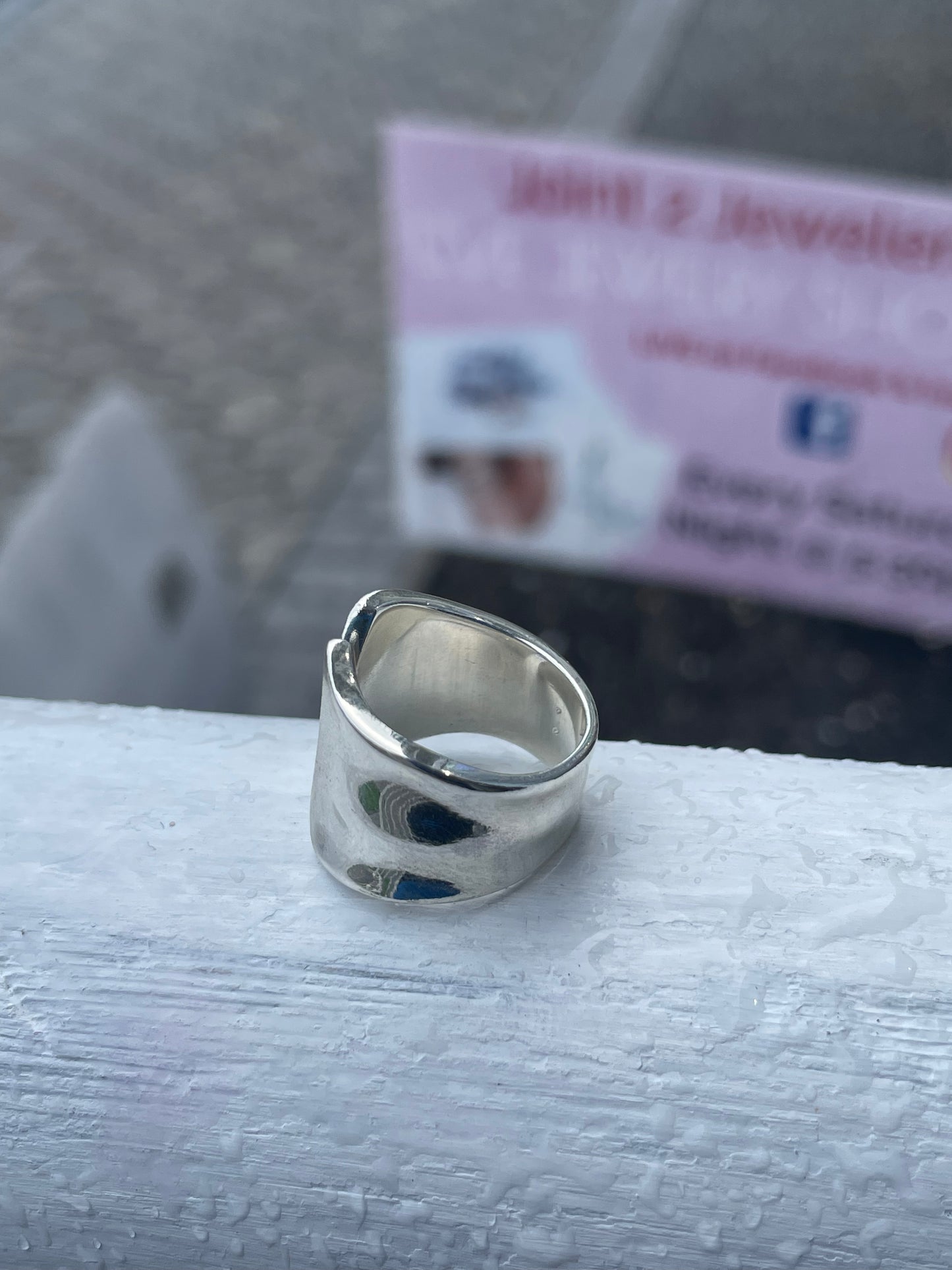 Modernist Designer Tom Solow 925 Sterling Silver Open Wavy Wrap Around Ring