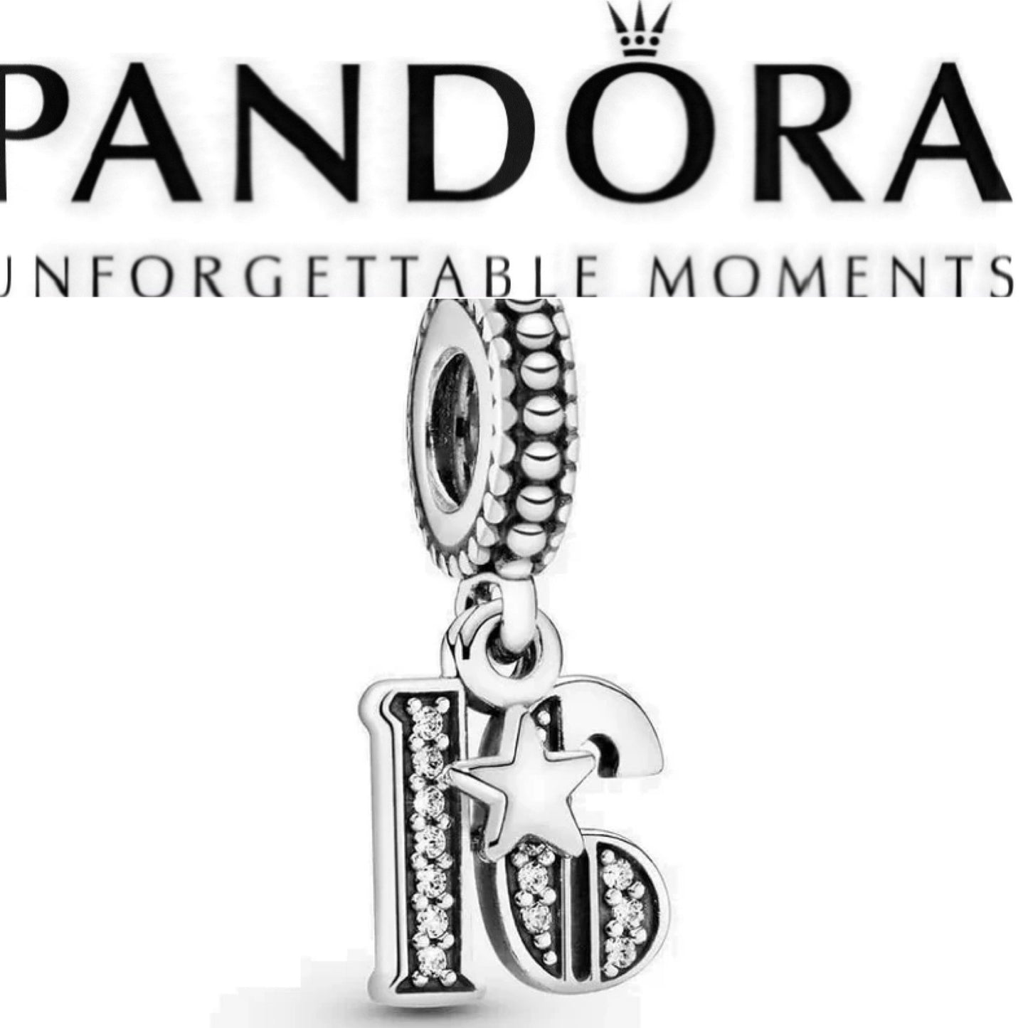 Retired Pandora Sweet 16 Dangle Charm