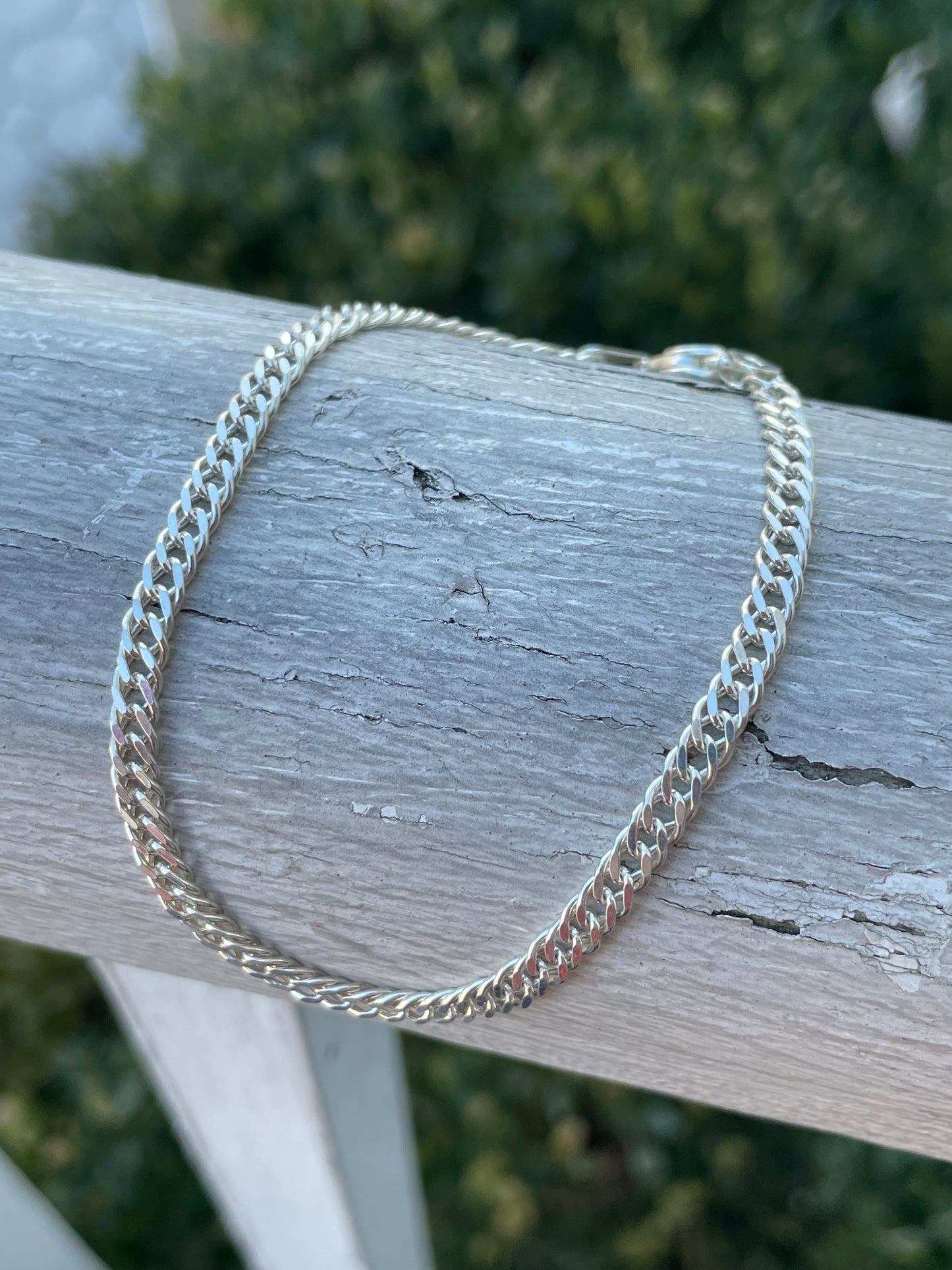 925 Sterling Silver Curb Link Bracelet 7.5”