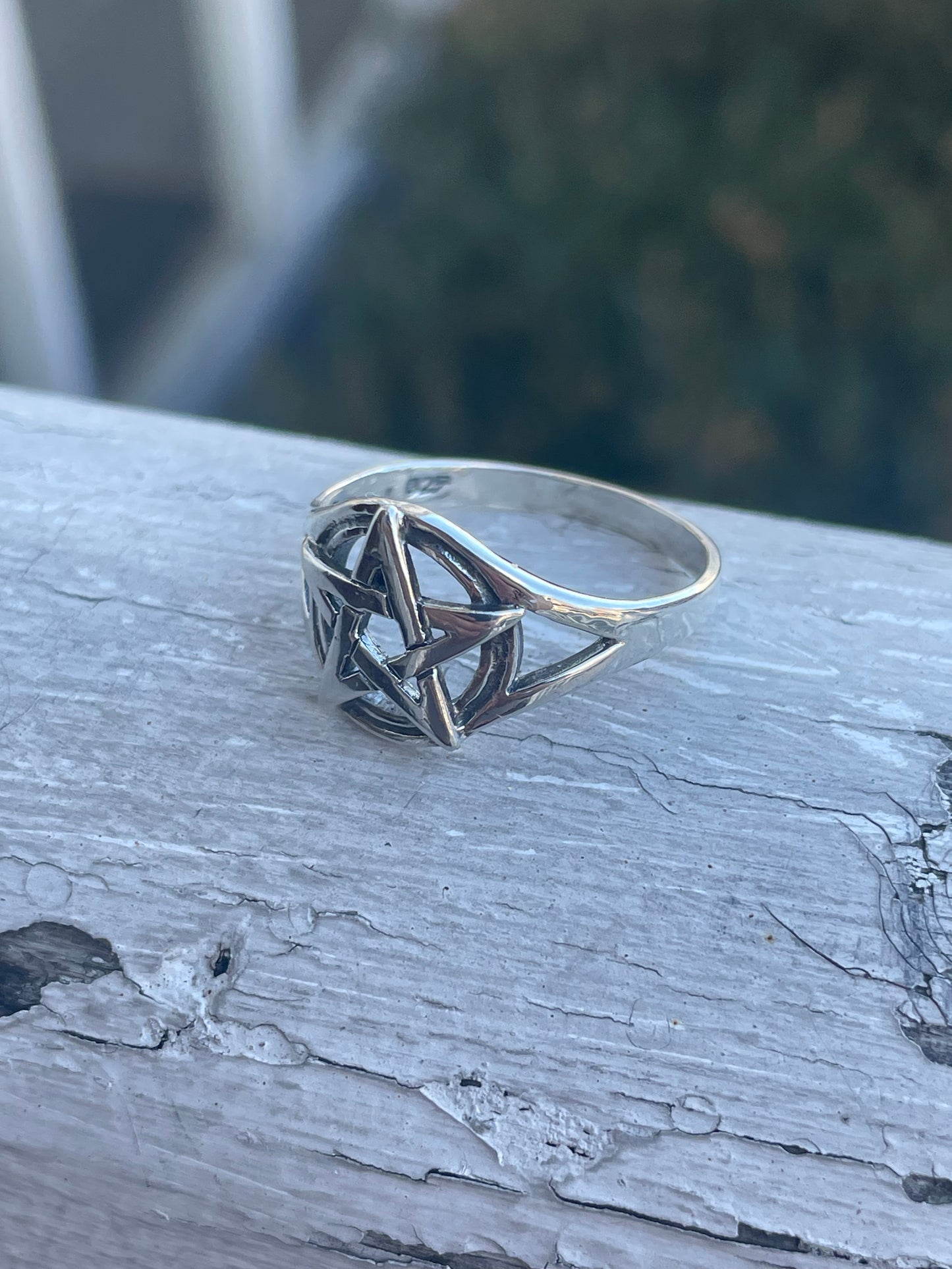 925 Sterling Silver Wiccan Star Ring