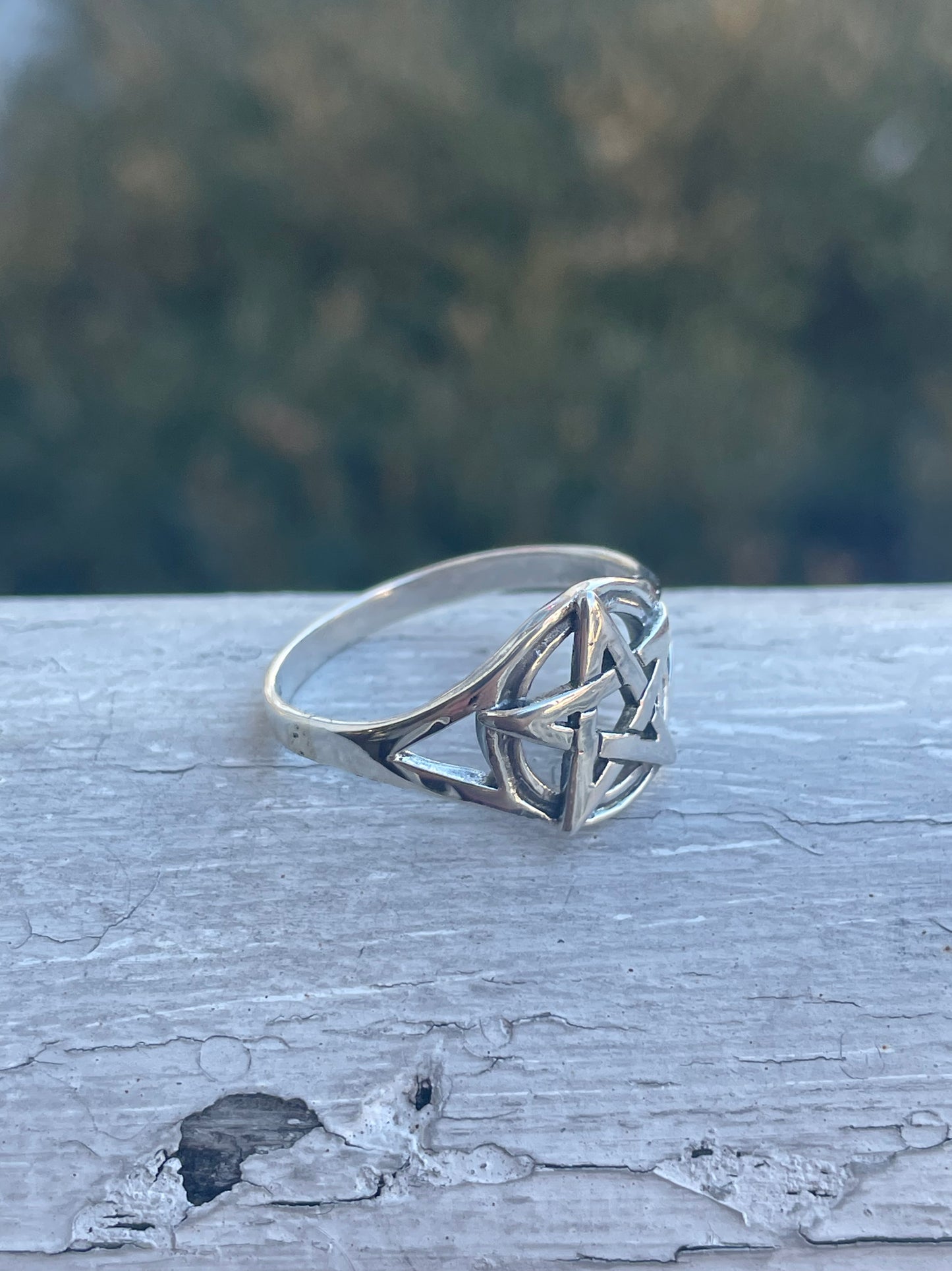 925 Sterling Silver Wiccan Star Ring