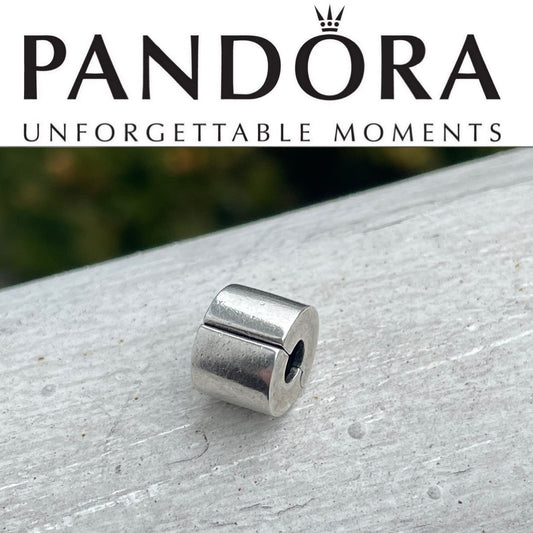 Pandora 925S Sterling Silver Plain Clip Charm Bead 790138