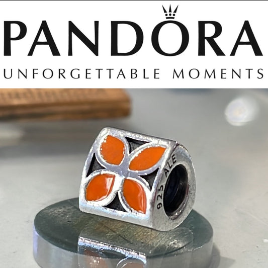 Pandora retired Orange flower charm 79043704