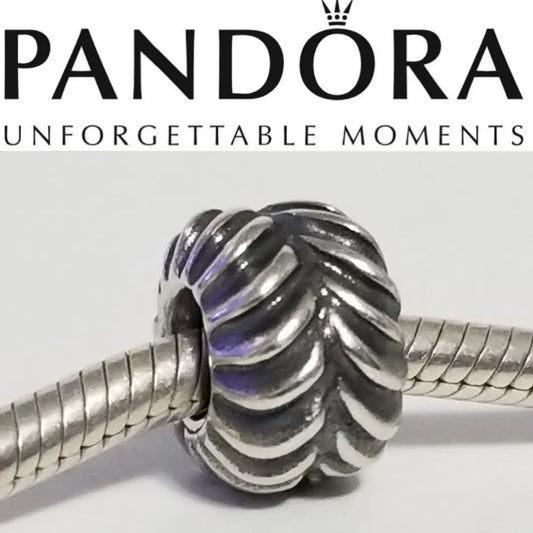 Retired Pandora Sterling Silver Making Waves Charm Bead 790515