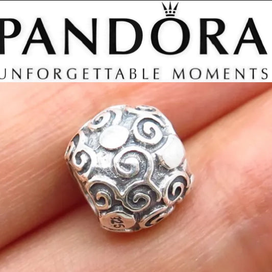 Retired Pandora 790161 Classic Swirl Bead Charm