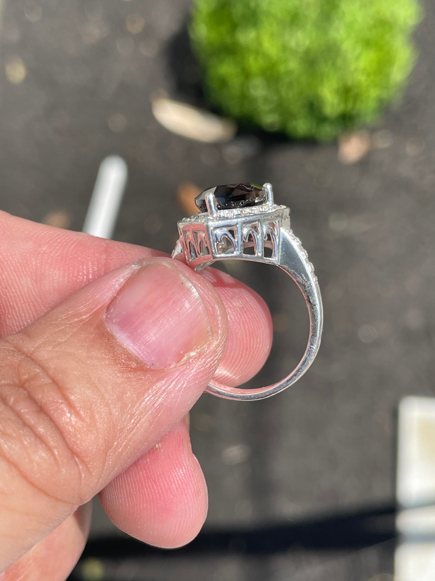 925 Sterling Silver Smoky Topaz Cocktail Ring