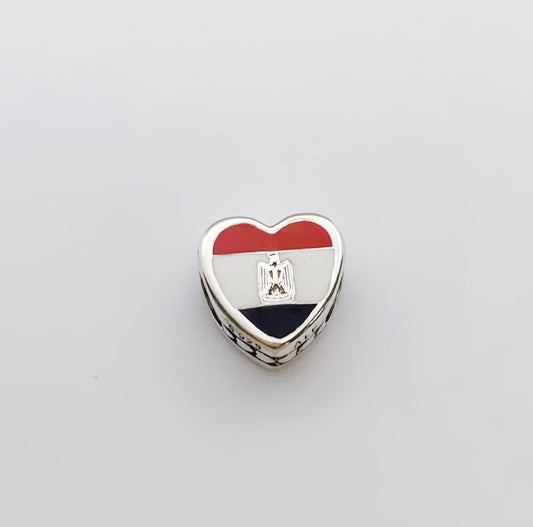 Pandora Country of Egypt Exclusive Flag Heart Charm