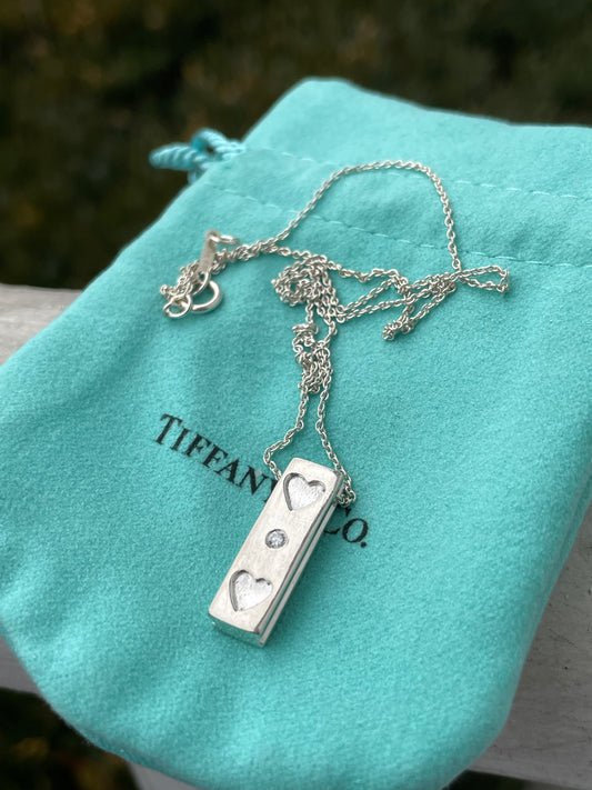 Designer Tiffany & Co. Paloma Picasso Love Bar Diamond Necklace