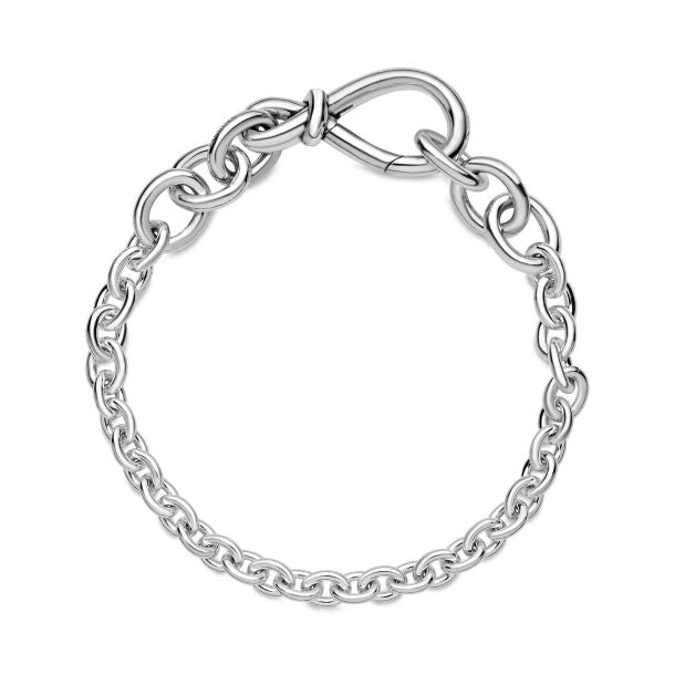 598911C00 Pandora Chunky Infinity knot chain bracelet 6.3”