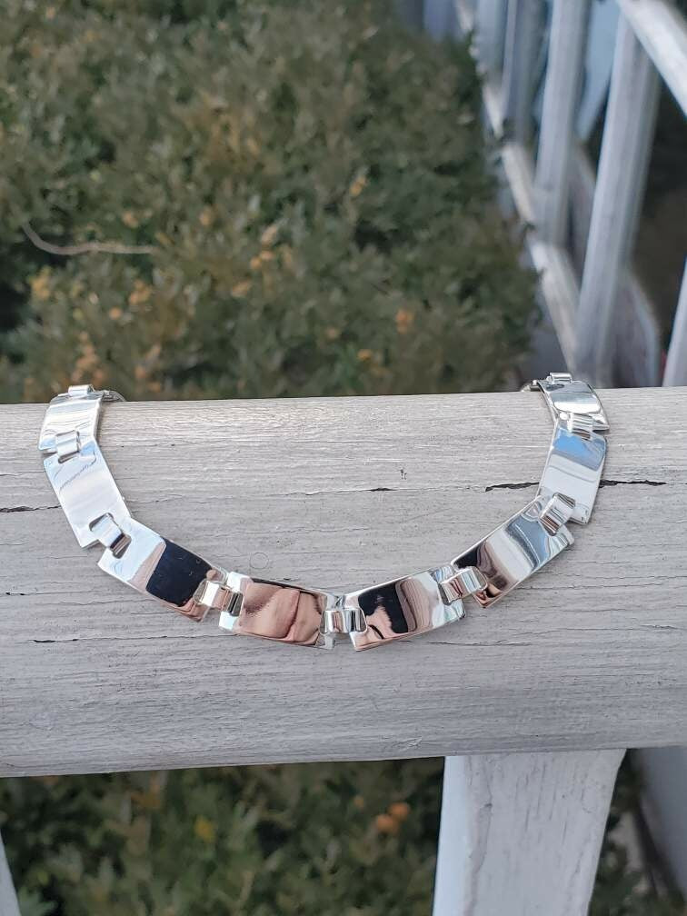 925 Sterling Silver HP Multi Bar Bracelet 8”