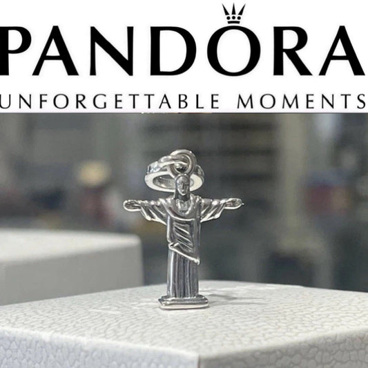 NEW Rare Pandora Brazil Country Exclusive Christ The Redeemer Statue Charm