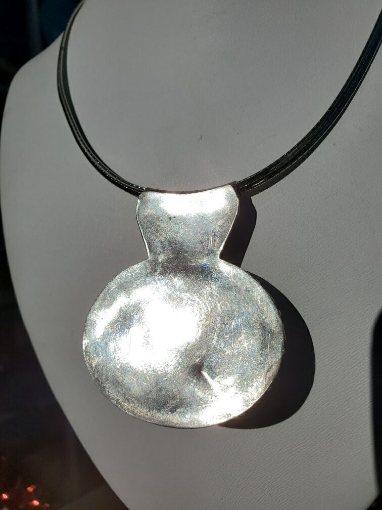 925 Sterling Silver Large Labradorite Statement Necklace