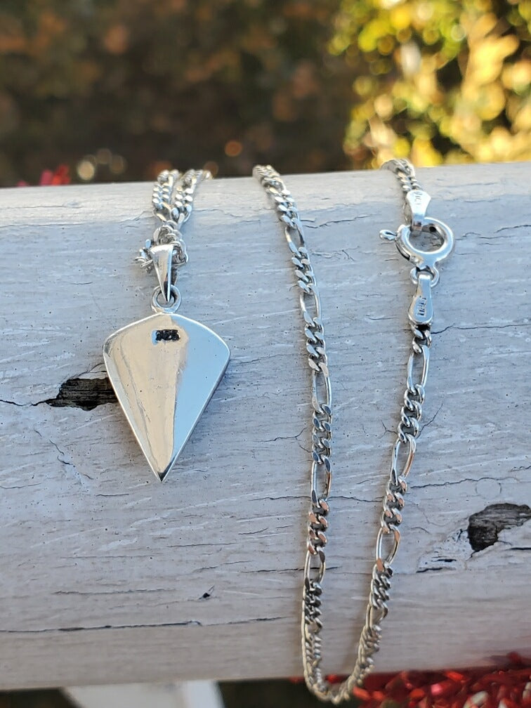 925 Sterling Silver Mother of Pearl Arrowhead Necklace