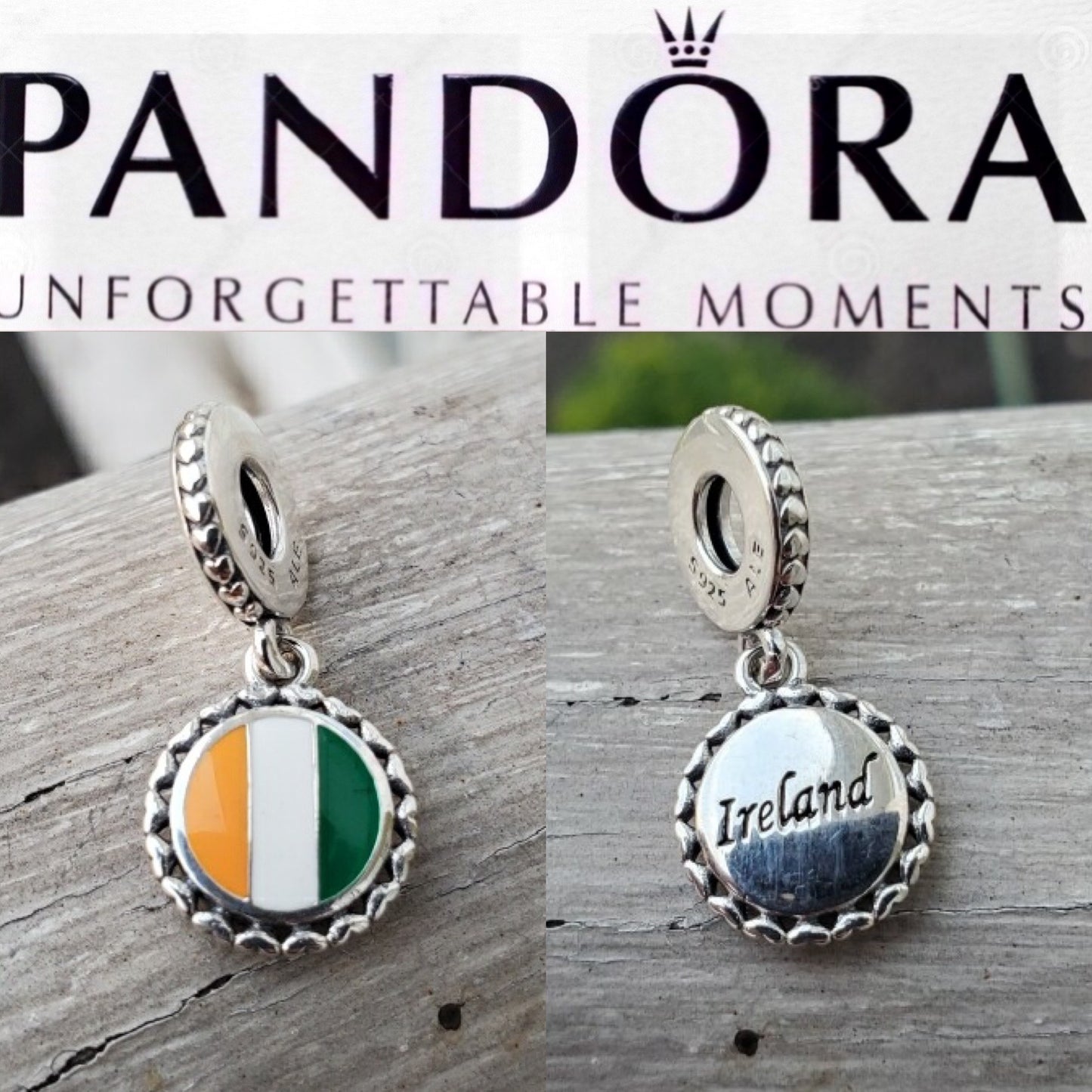 Pandora Country of Ireland Exclusive Flag Dangle Charm