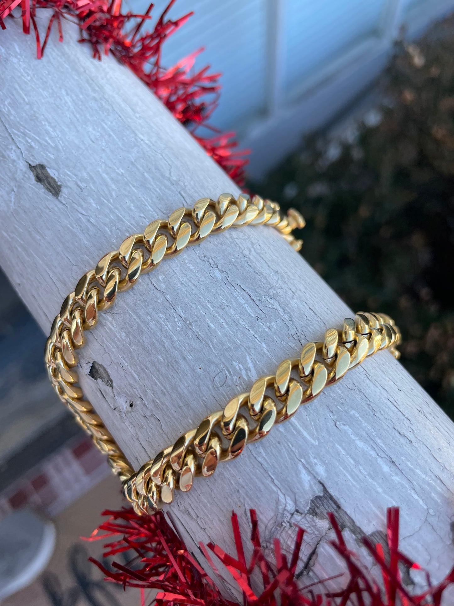 Stainless Steel Vermeil Miami Cuban Link Bracelet 7mm