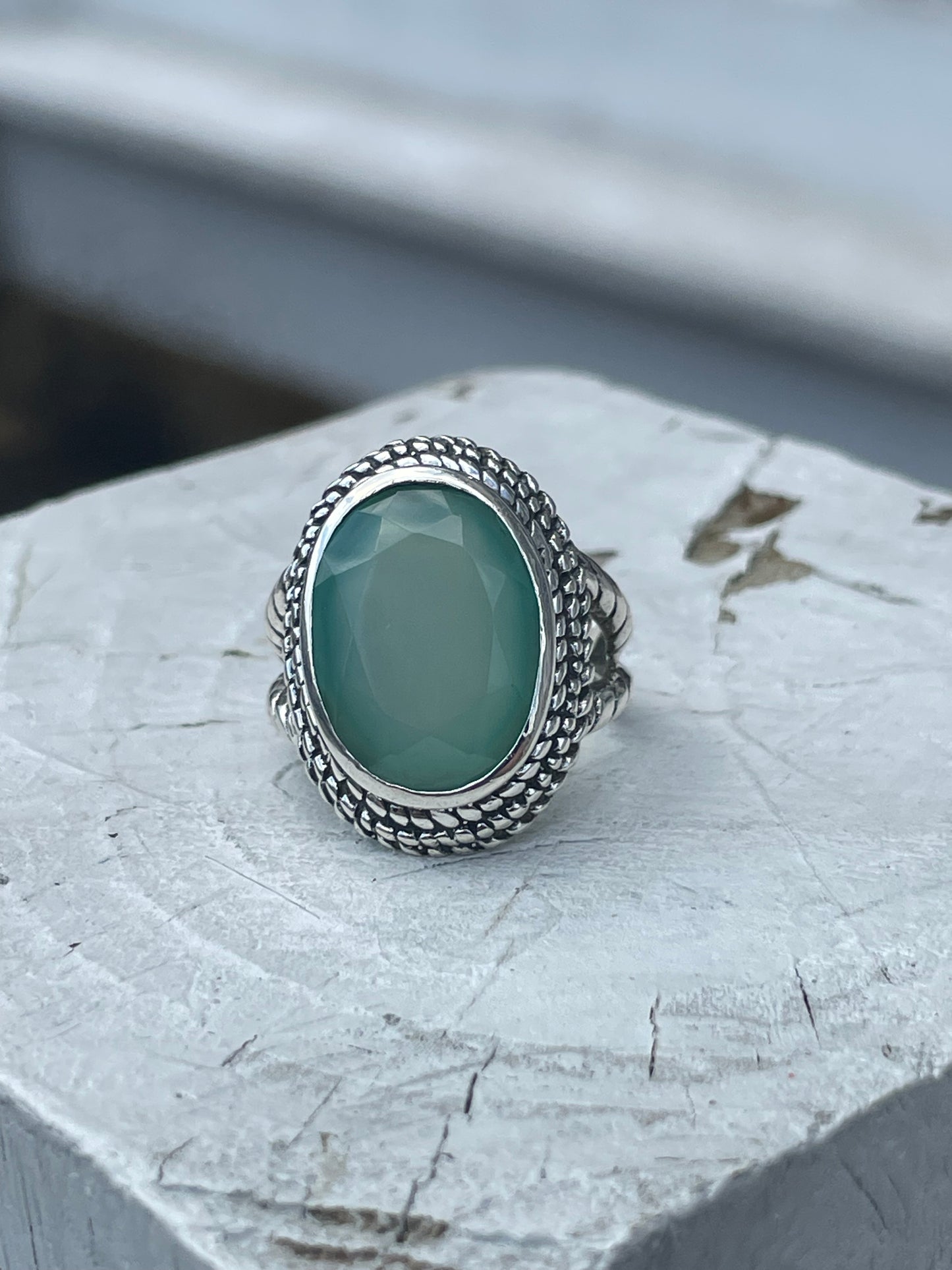 925 Sterling Silver Oval Aventurine Classic Cable Signet Ring