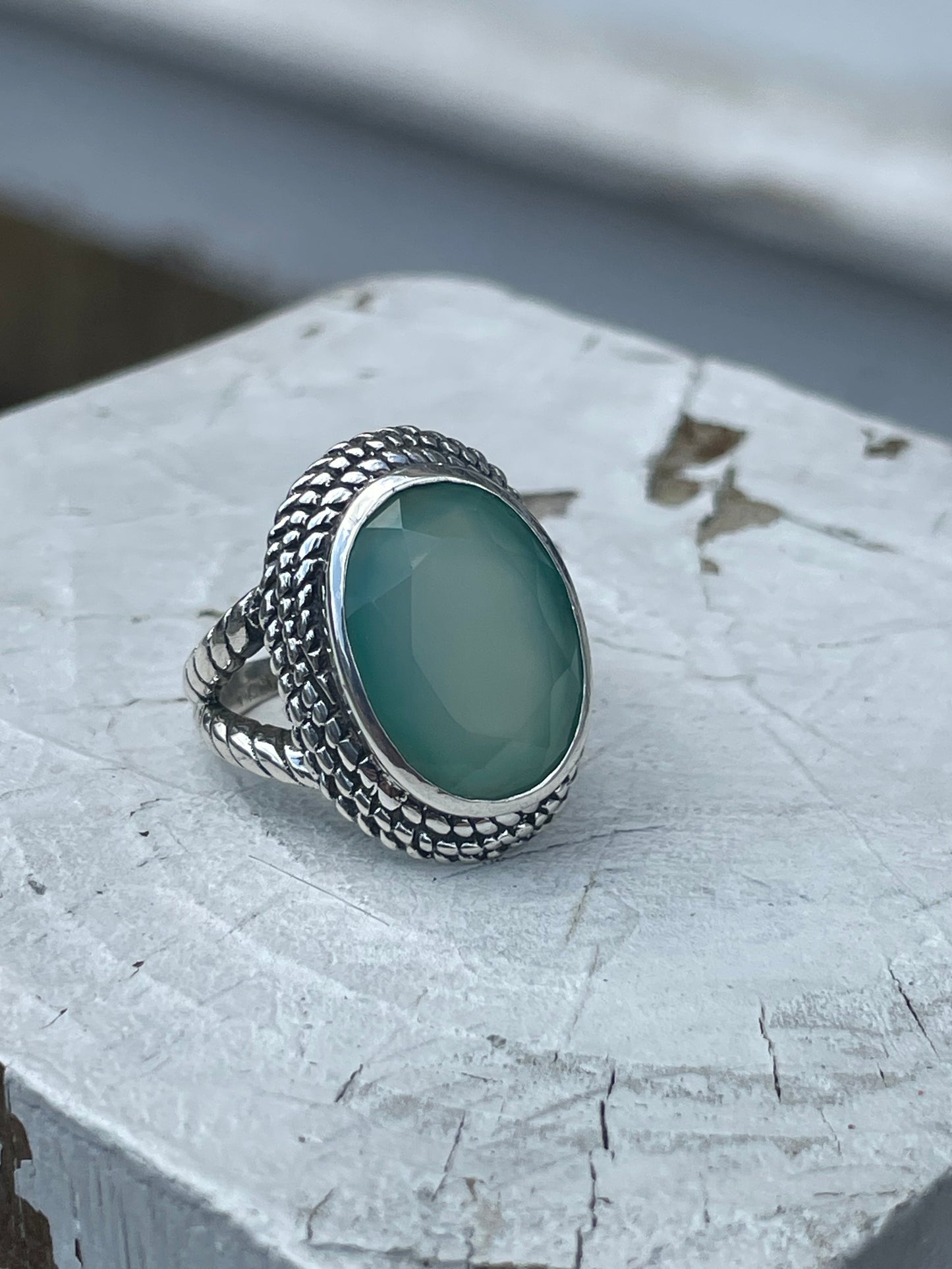 925 Sterling Silver Oval Aventurine Classic Cable Signet Ring