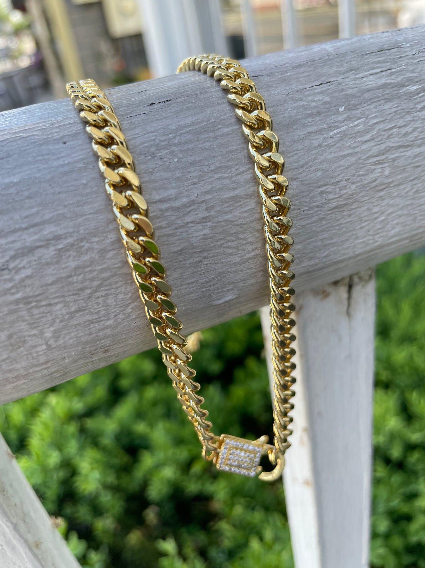 Stainless Steel Vermeil Miami Cuban Link 5mm Choker Necklace