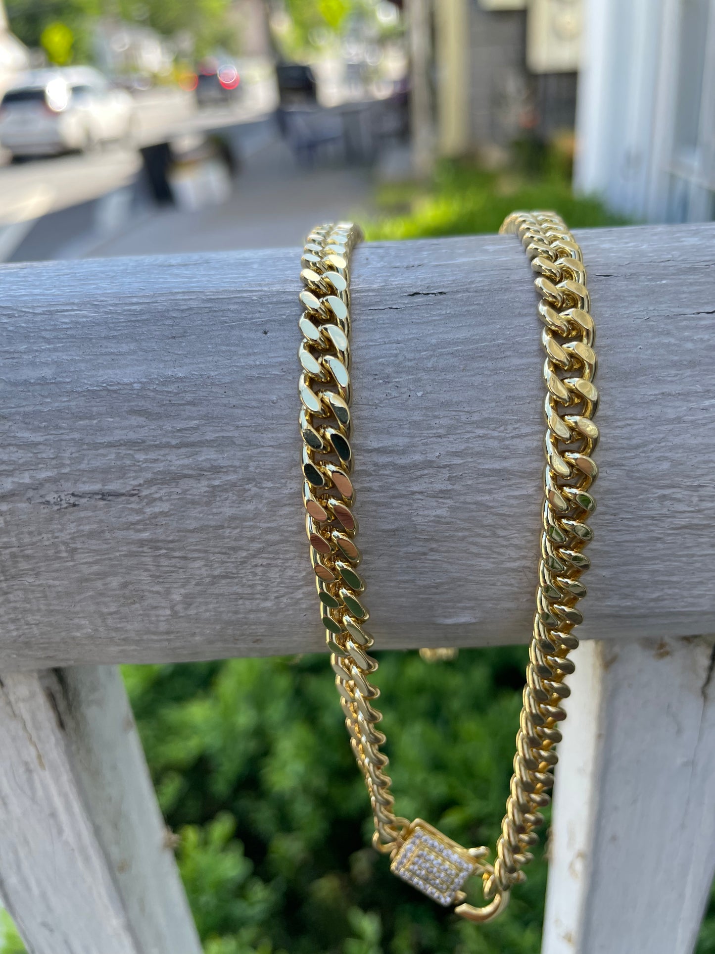 Stainless Steel Vermeil Miami Cuban Link 5mm Choker Necklace