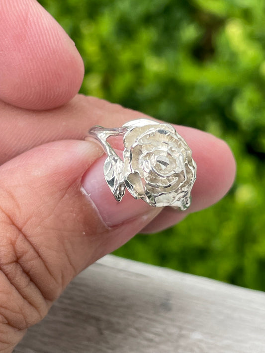 925 Sterling Silver Belle's Enchanted Rose Ring