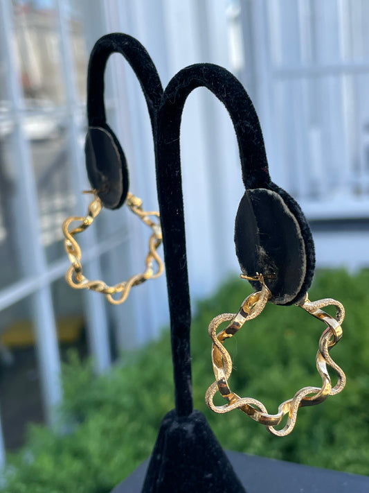 925 Vermeil Twist Ribbon Hoop Earrings