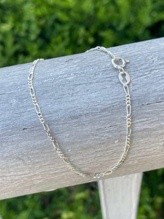 925 Sterling Silver Thin Italian Figuroa Stack Bracelet