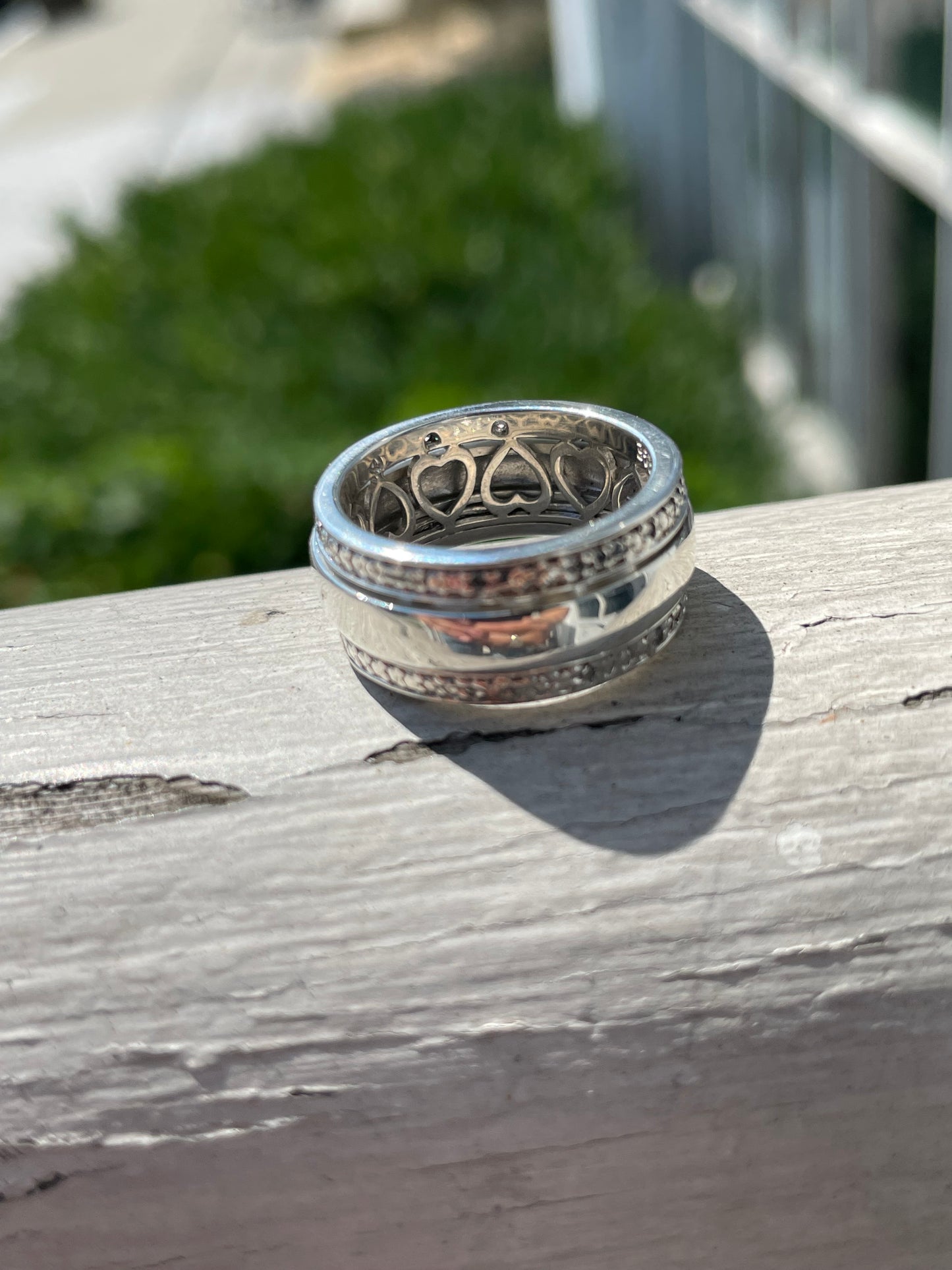 Designer Bradford Jewelry Exchange BGE 925 Sterling Silver Spinner Band Ring