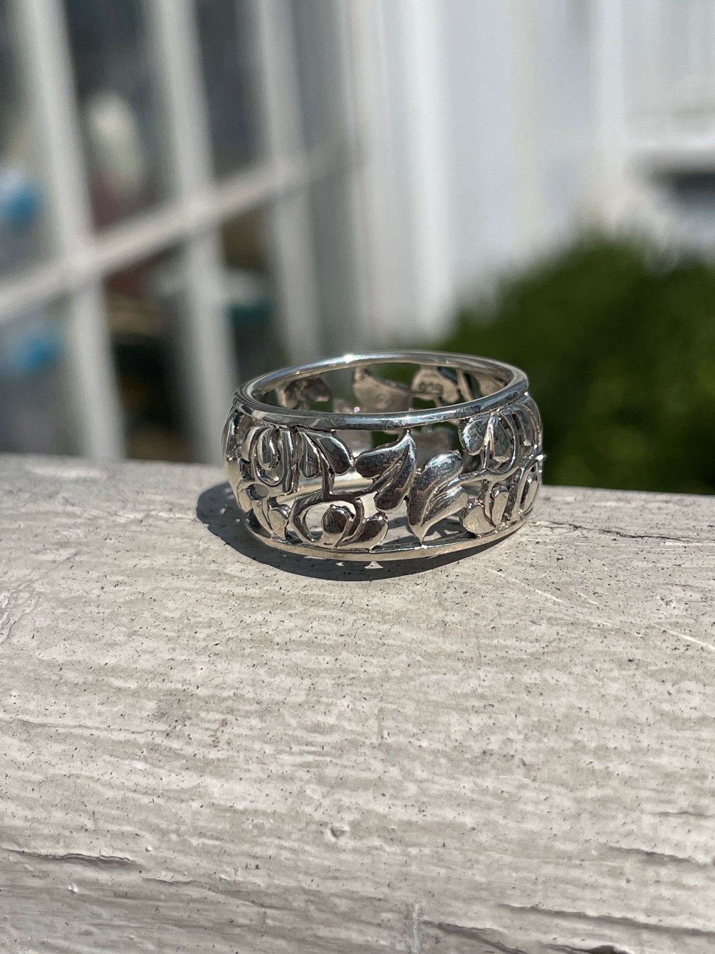 925 Sterling Silver "Climbing Ivy" Eternity band ring