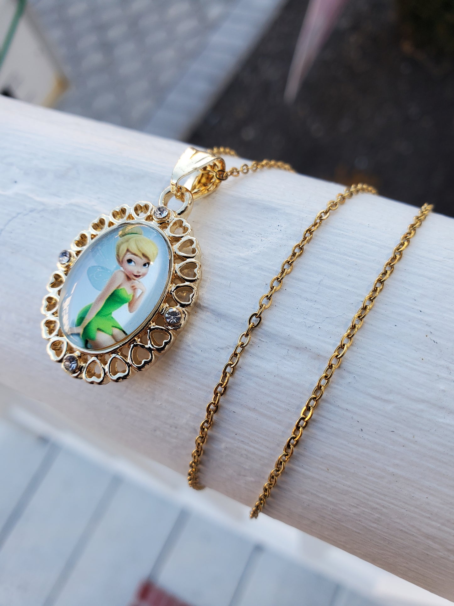 Stainless Steel Vermeil Tinkerbell Necklace