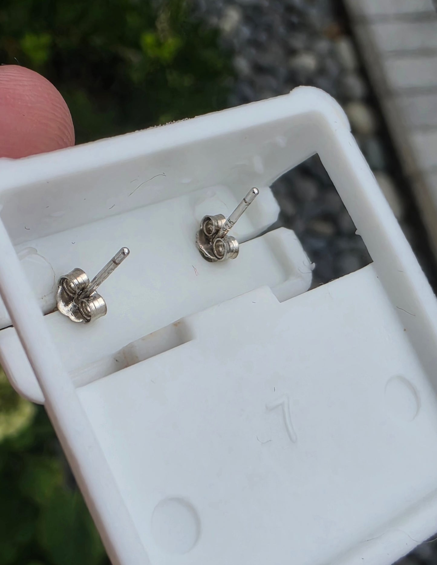 925 Sterling Silver Puppy Dog 🐶 White Spinel Stud Earrings