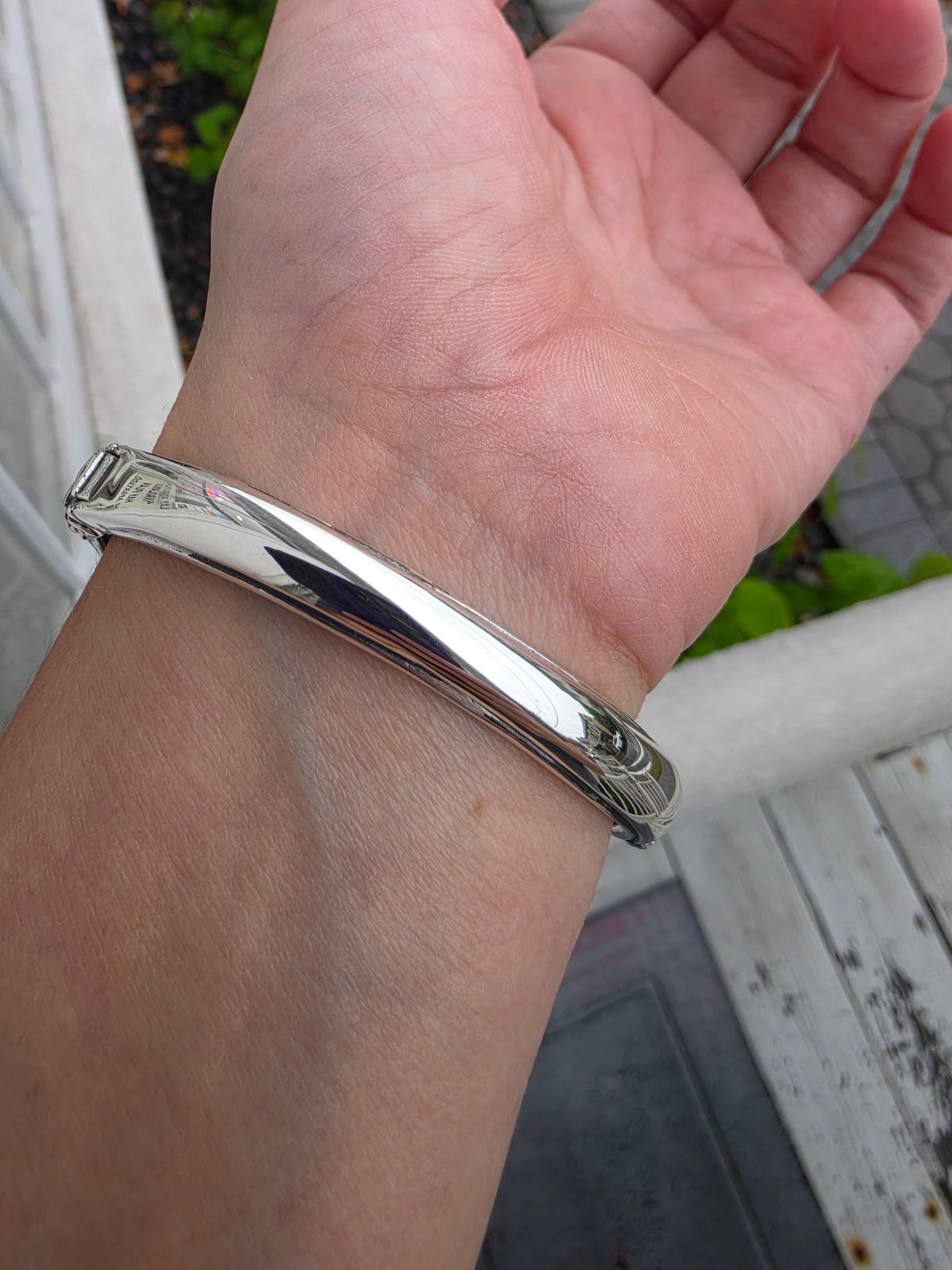 925 Sterling Silver Designer Carolyn  Pollock Roderick Tenorio Openwork Filagre Bypass Amethyst Bangle Bracelet