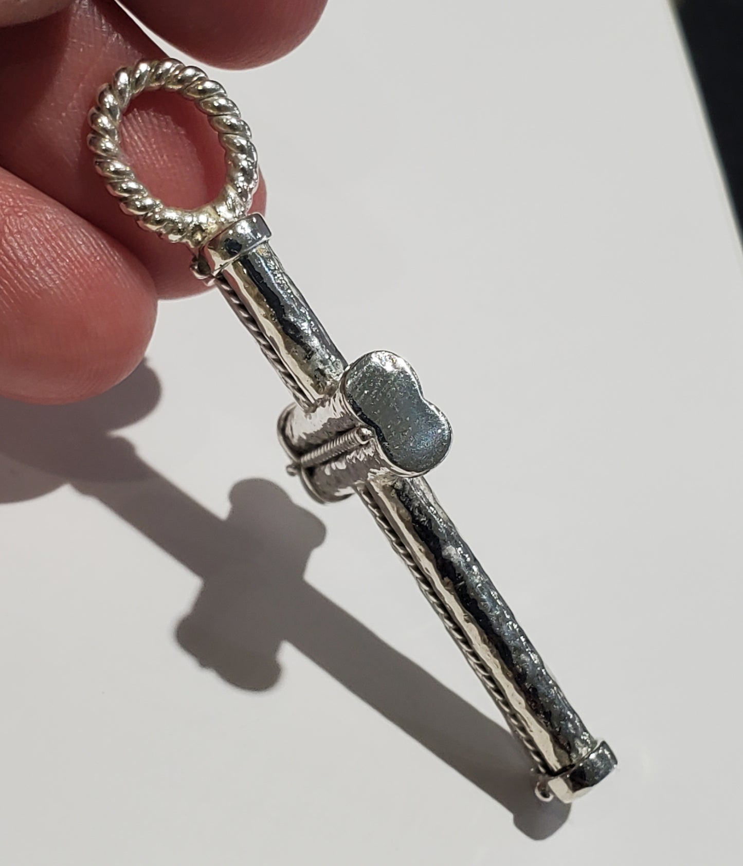 925 Sterling Silver Konstantine Industrial Cross Charm Pendant